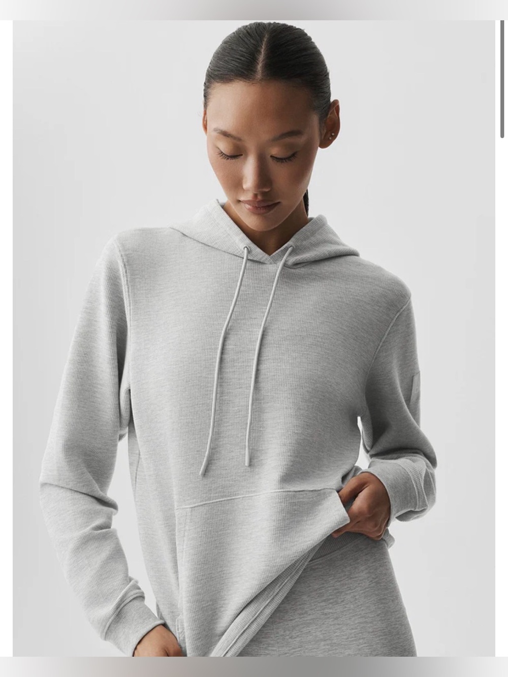 Alo Yoga Micro Waffle Fast Break Hoodie Size Medium